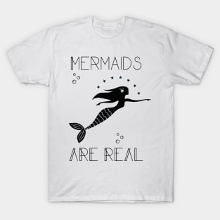 mermaid are real graphic design whimsical T-Shirt